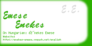 emese enekes business card